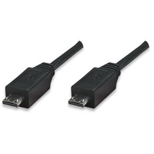 Manhattan 307468   Micro USB A Male to USB Micro A Male 1.8M Cable -Black
