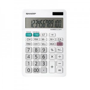 Sharp EL334  Mini Desk Calculator -White