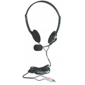 Manhattan 164429  Stereo Headset + Microphone and Inline Volume Control
