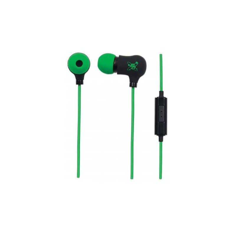 Manhattan 178860 Sound Science Nova Sweatproof Earphones - Lightweight  Earphones with In-Line Mic Black-Green - GeeWiz