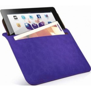Promate iSleeve.2 iPad Premium Protective Horizontal shamwa Leather Case -Purple