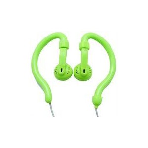 Geeko YESHSP-101-GRN Innovate Hook On Ear Dynamic Stereo Earphones- Green 