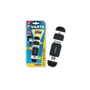 Varta 4008496773602 Mini Powerpack Charger 400mAh Black - Smart 2-In-1 Solution