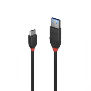 Lindy CAB-USB3-AMCM-3A-0.5 0.5m USB3.1 A Male - C Male 3amp Cable - Black Line (36915)