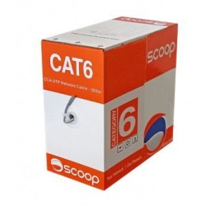Scoop UTP-6305C 305m Box Cat6 CCA UTP Cable