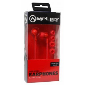 Amplify AMP-1002-RD Pro Jazz Series In-ear Red Earphones