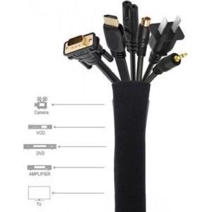Tuff-Luv J2_99 19-20" Flexible Cable Management Sleeve - Black
